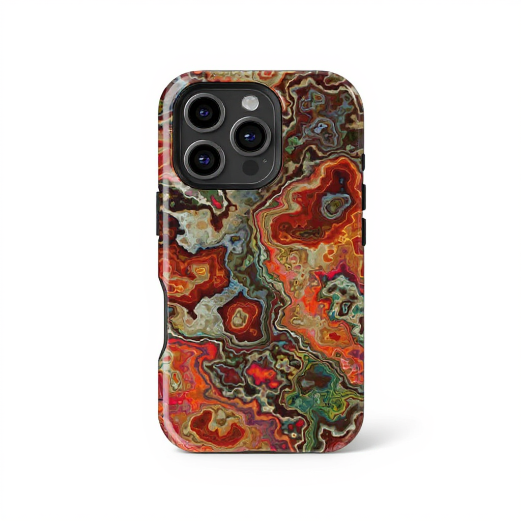 Abstract Earthy Tones Design Tough Phone Case