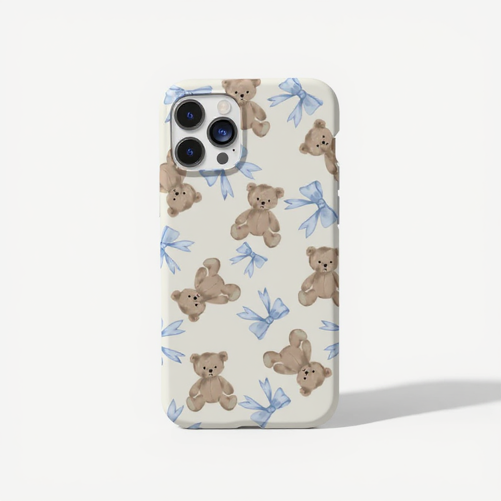 Adorable Teddy Bear Pattern Tough Phone Case