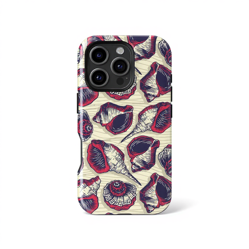 Artistic Shell Pattern Tough Phone Case