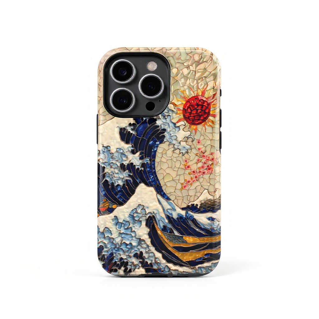 Artistic Wave Pattern Tough Phone Case