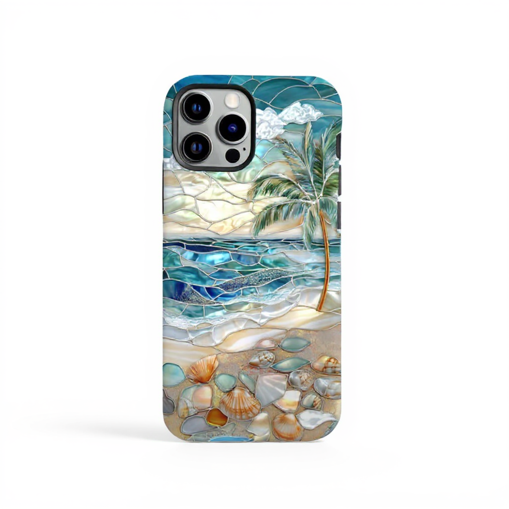 Beach Scene Mosaic Tough Phone Case