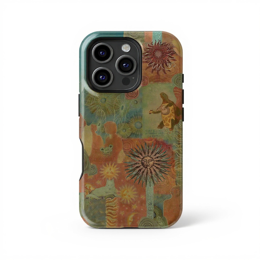 Bohemian Artistry Sun and Nature Tough Phone Case