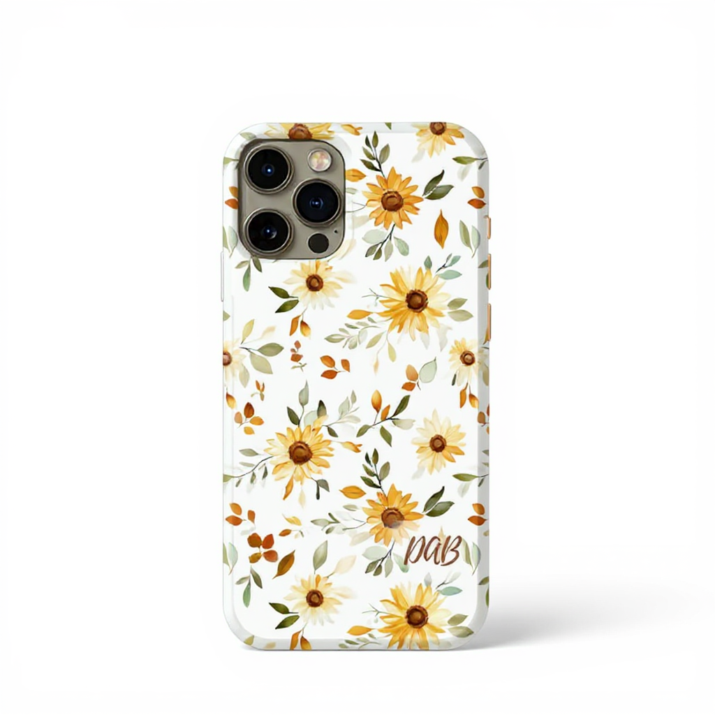 Bright Floral Sunflower Design Tough Phone Case