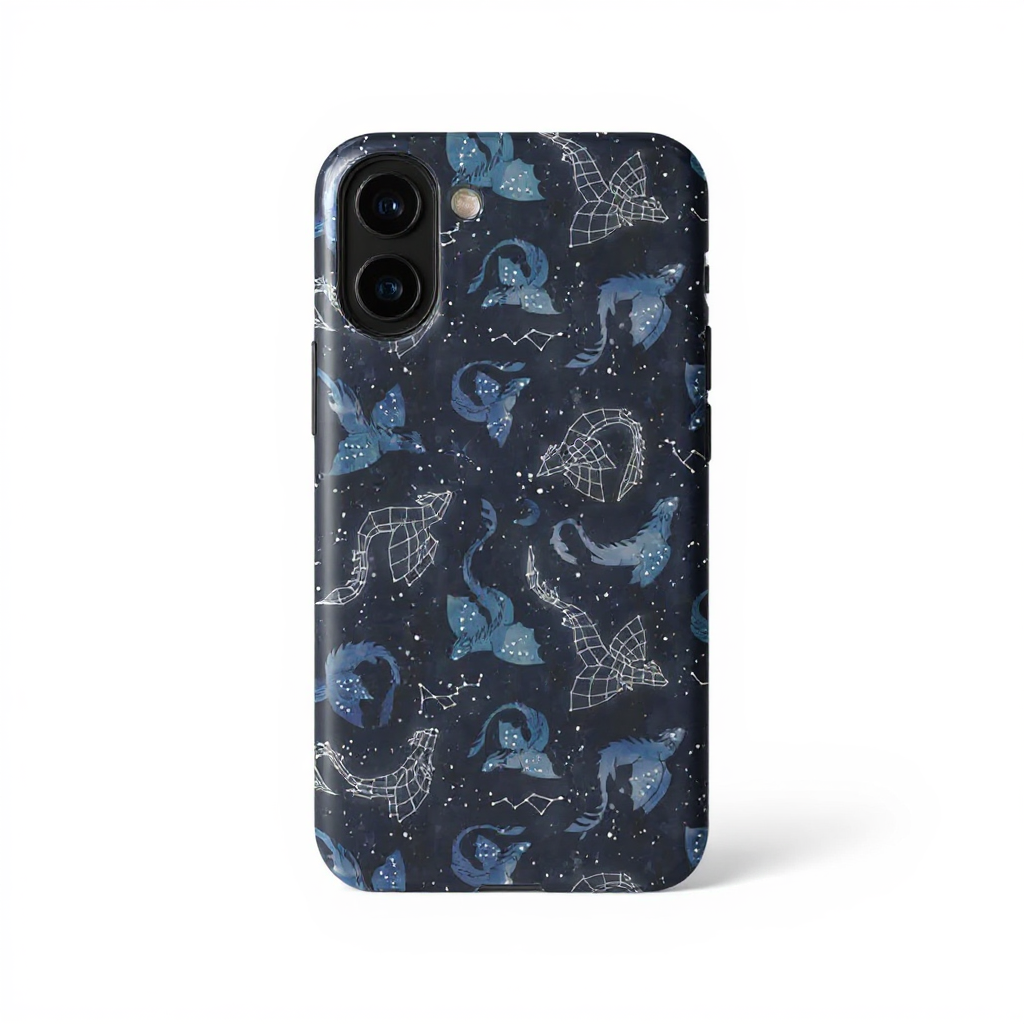 Celestial Blue Constellation Design Tough Phone Case