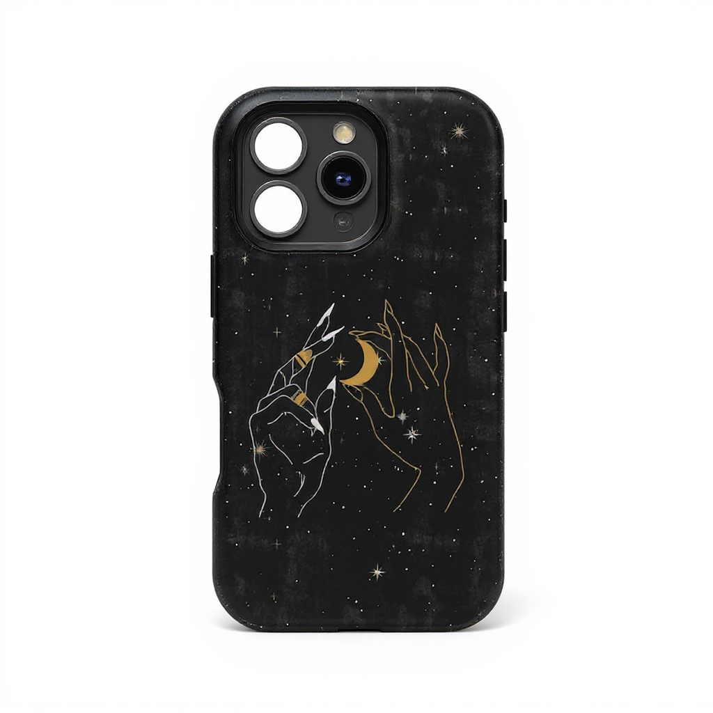 Celestial Hands and Moon Art Tough Phone Case