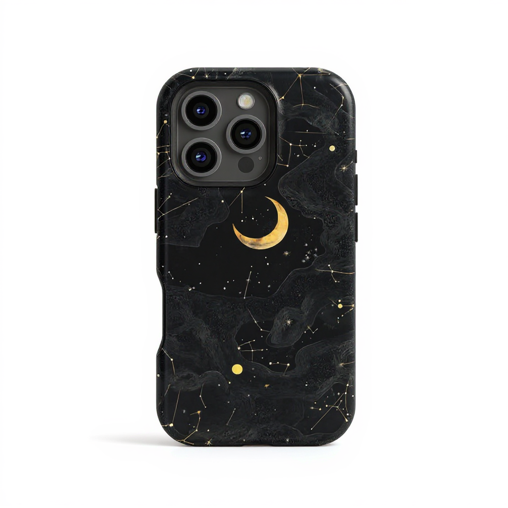 Celestial Night Sky Moon Tough Phone Case