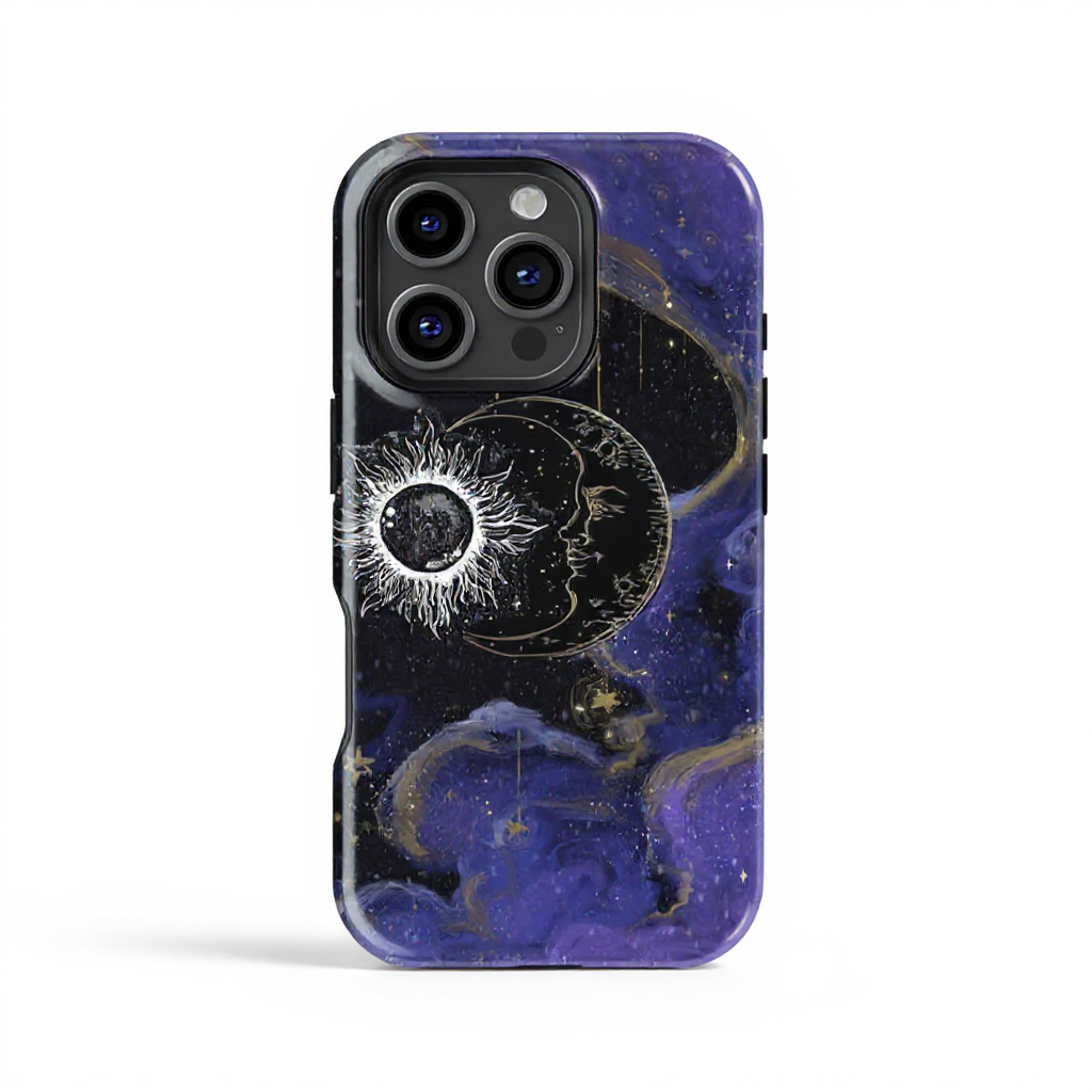 Celestial Sun and Moon Art Tough Phone Case