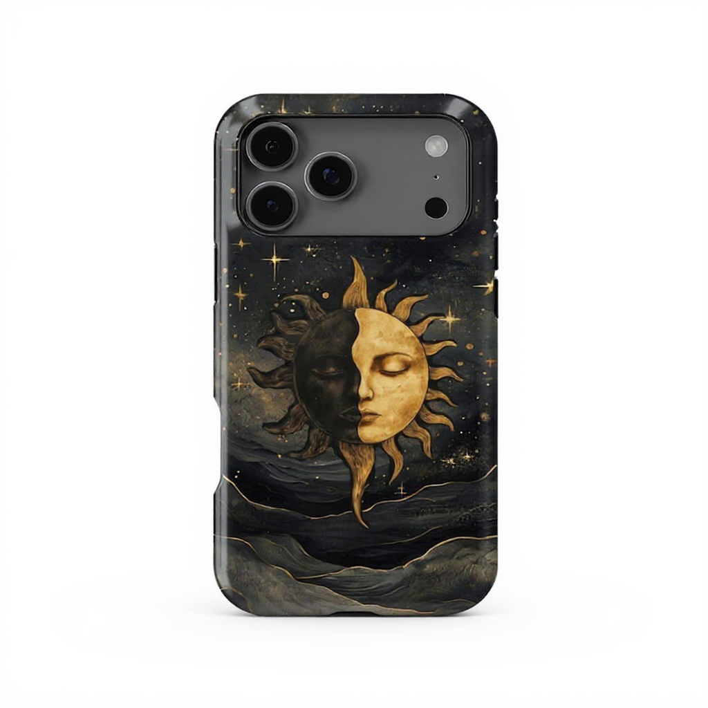 Celestial Sun and Moon Art Tough Phone Case