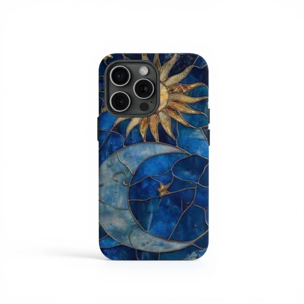 Celestial Sun and Moon Art Tough Phone Case