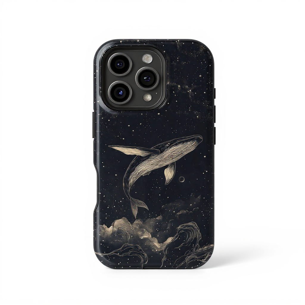 Celestial Whale Art Tough Phone Case