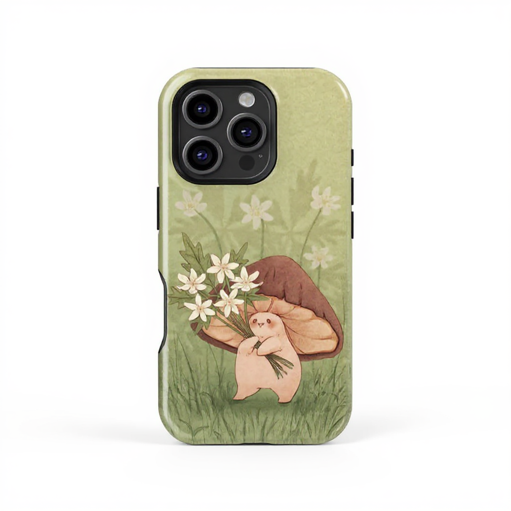 Charming Animal Art with Flowers Tough Phone Case