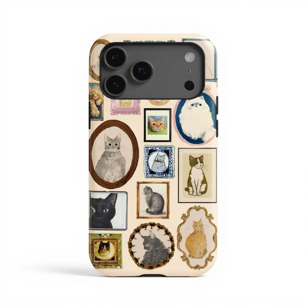 Charming Cat Portraits Collage Tough Phone Case