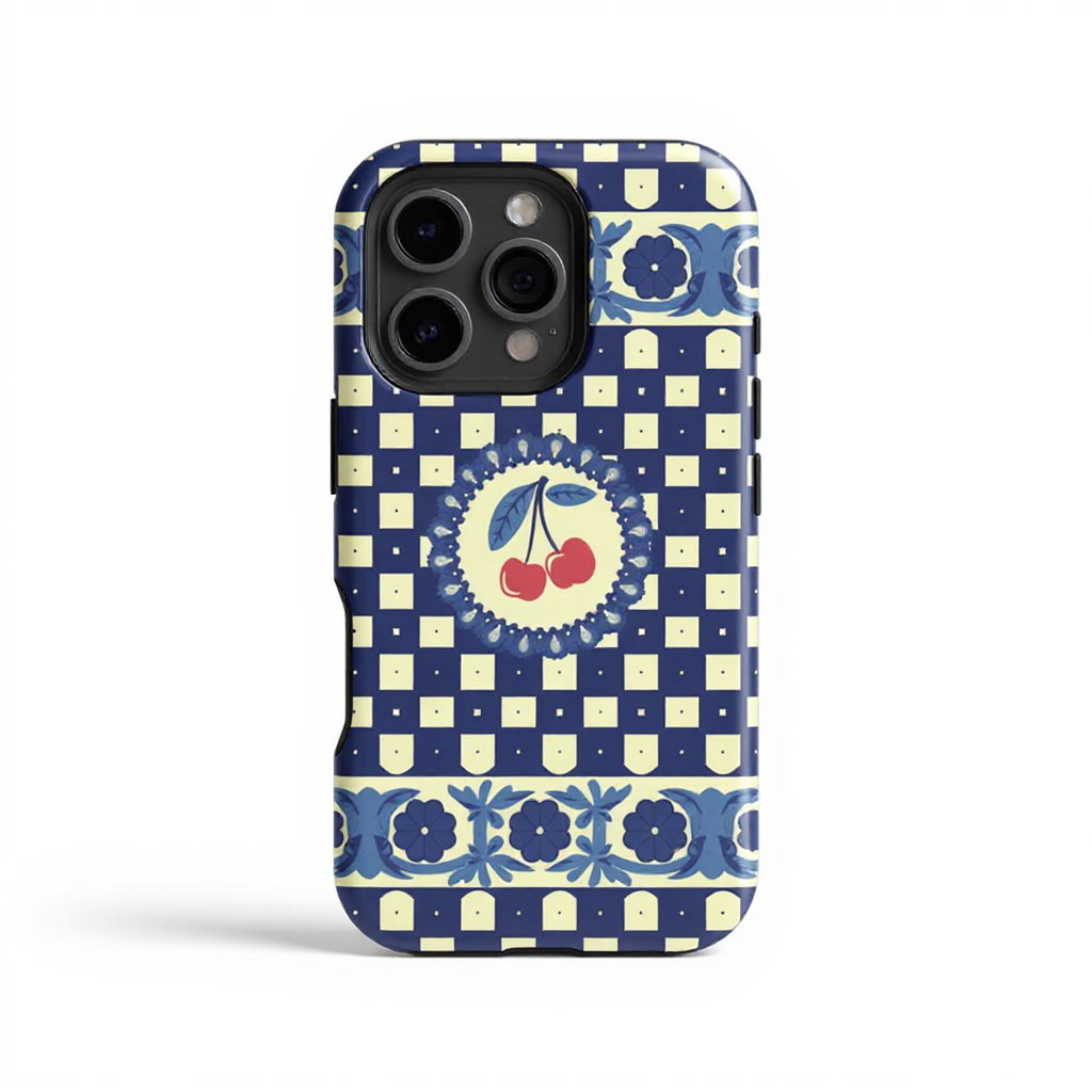 Charming Cherry Floral Pattern Tough Phone Case