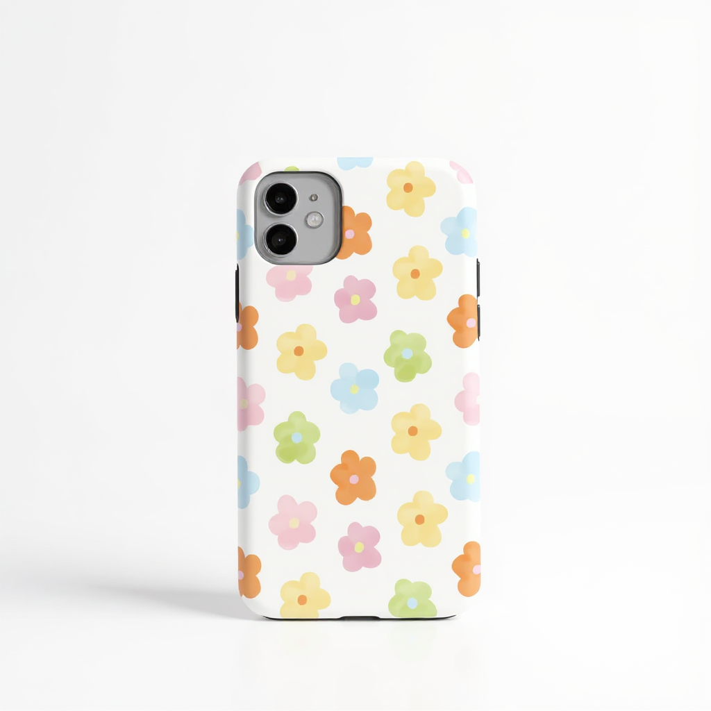 Charming Colorful Floral Design Tough Phone Case