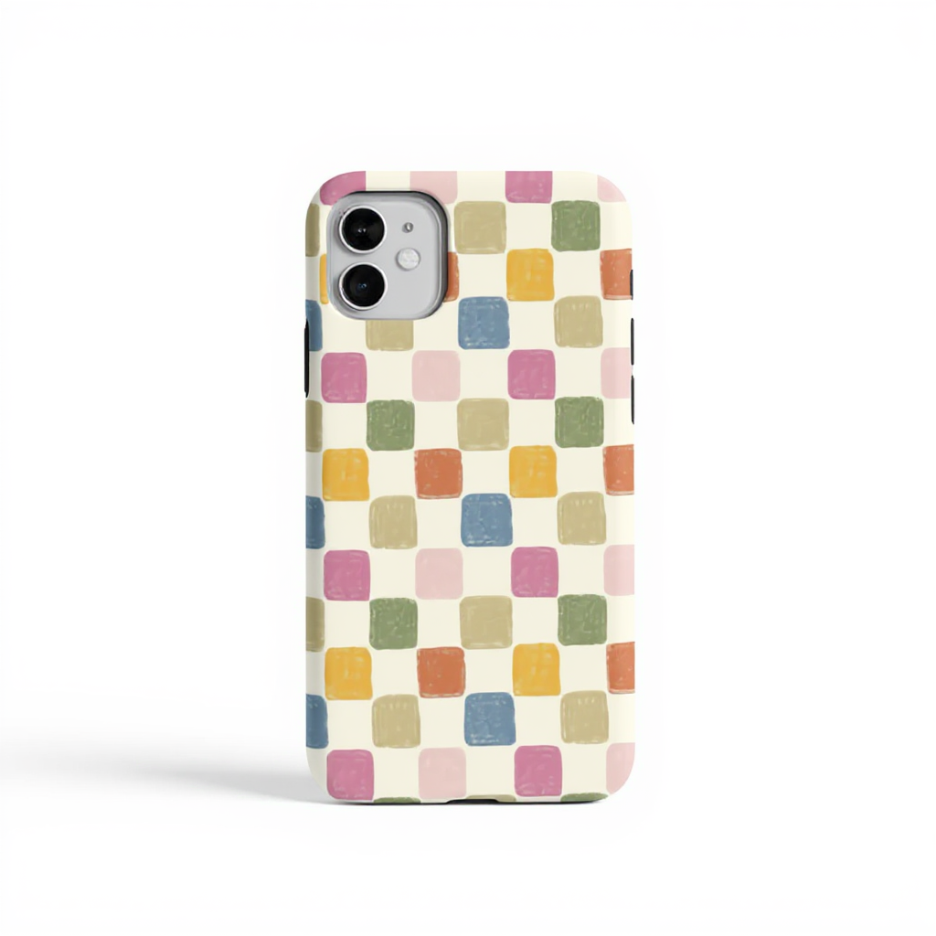 Charming Colorful Square Pattern Tough Phone Case