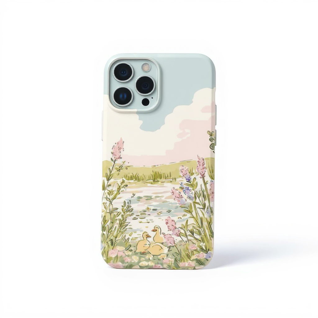 Charming Ducklings in Nature Tough Phone Case