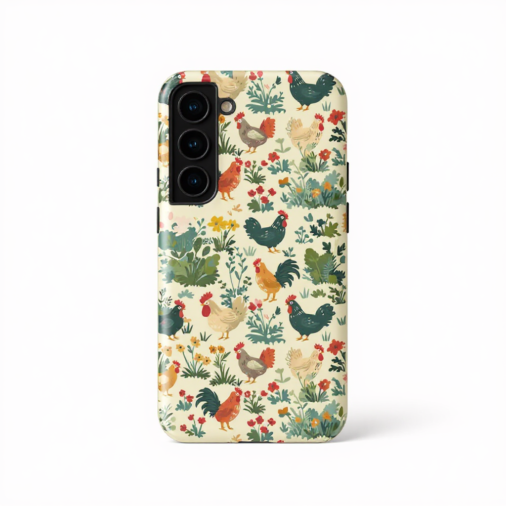 Charming Farmyard Animals Floral Tough Phone Case