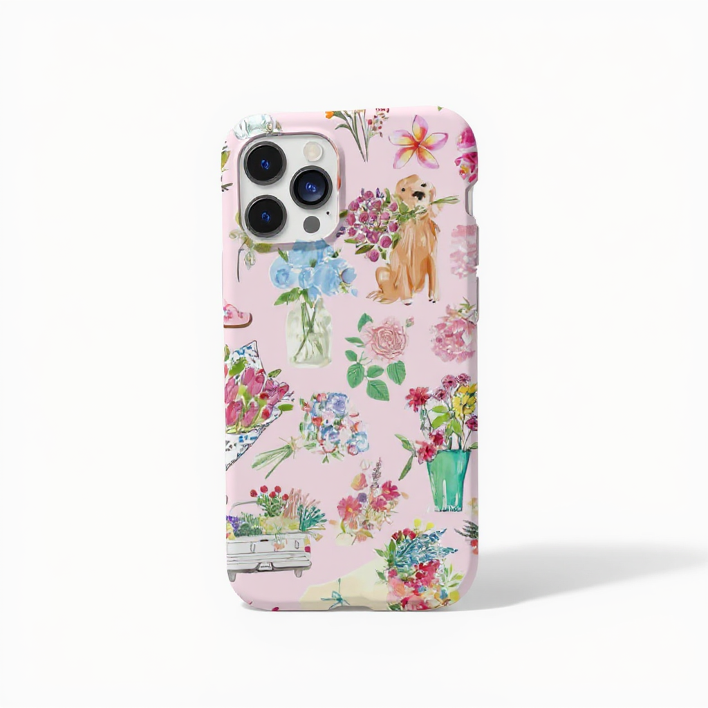 Charming Floral Illustrations Tough Phone Case