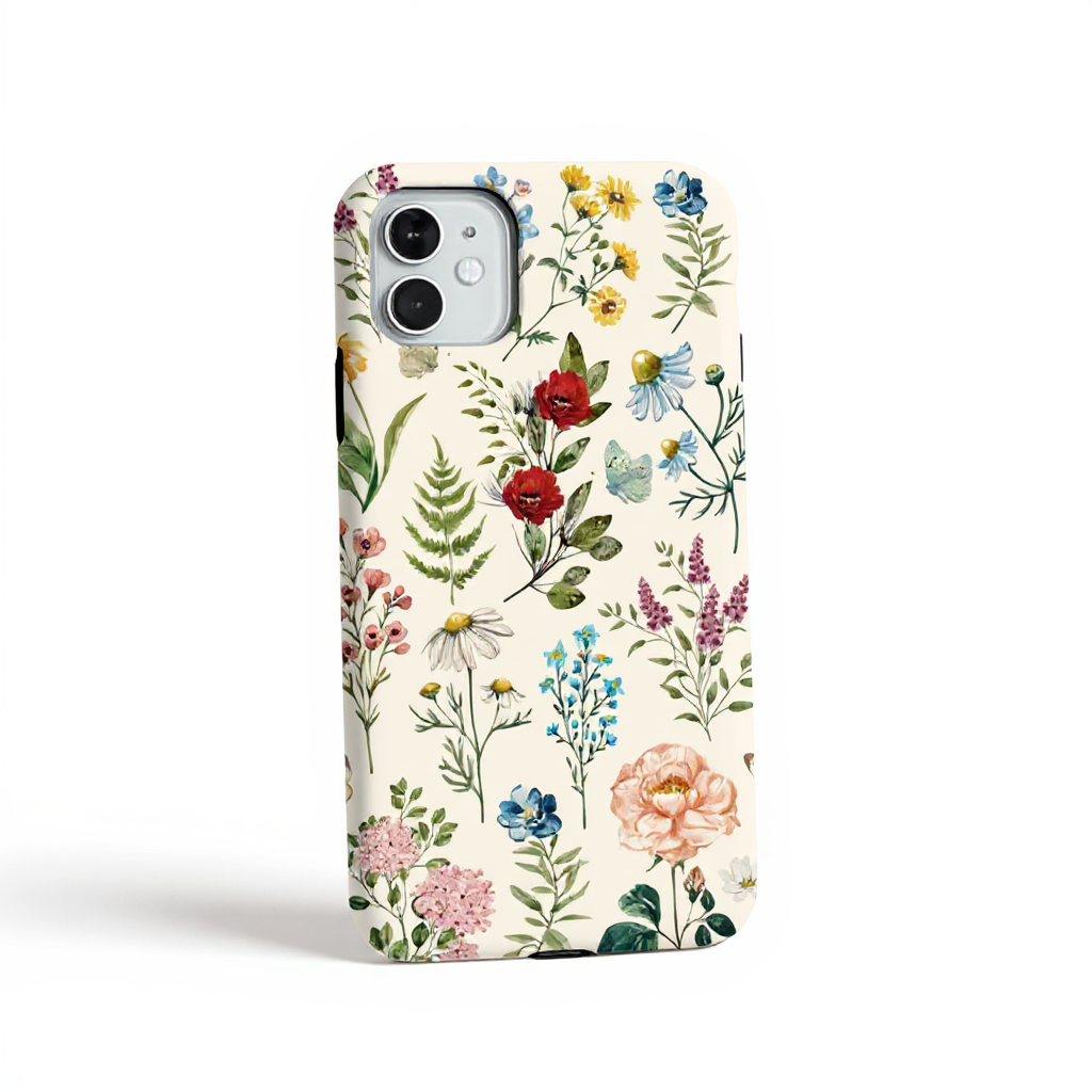 Charming Floral Pattern Tough Phone Case