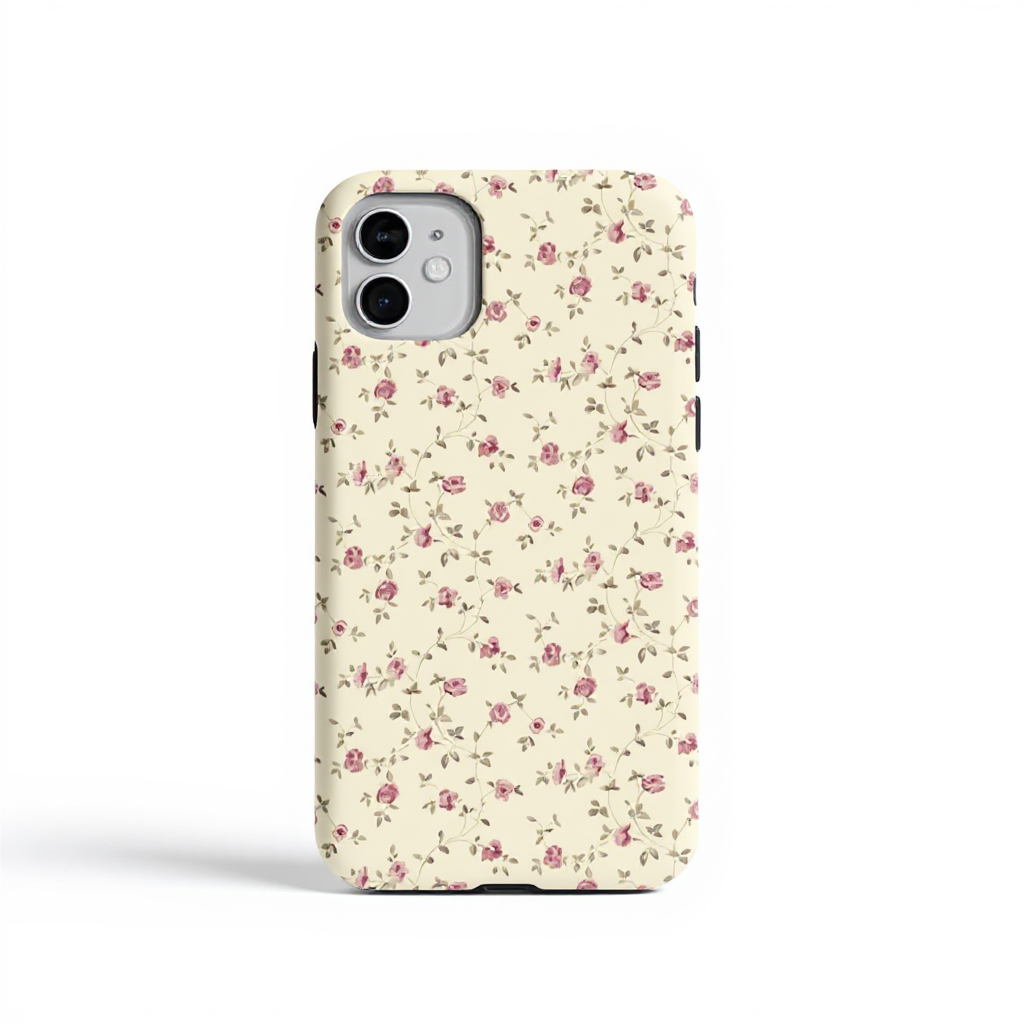 Charming Floral Print Tough Phone Case