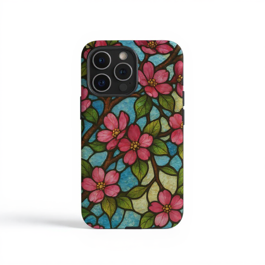 Charming Floral Stained Glass Tough Phone Case