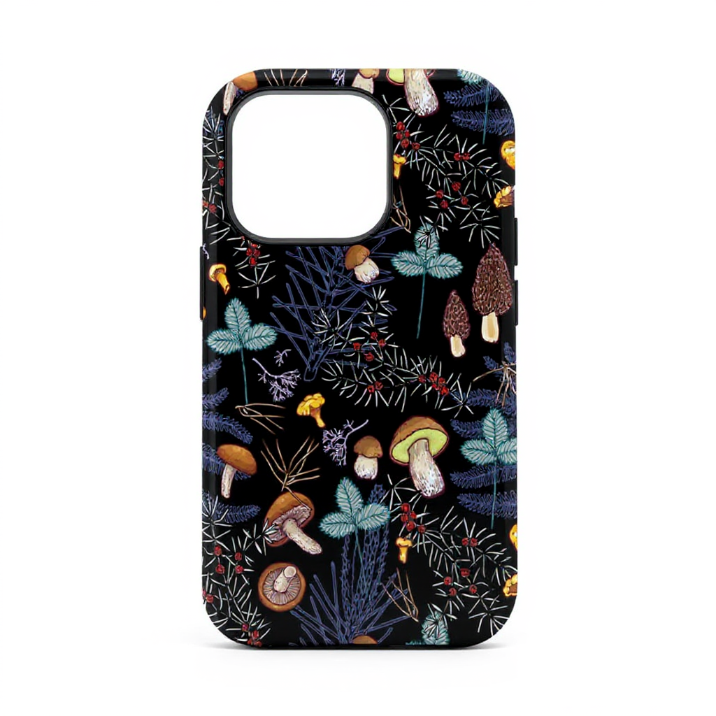 Charming Forest Fungi Pattern Tough Phone Case