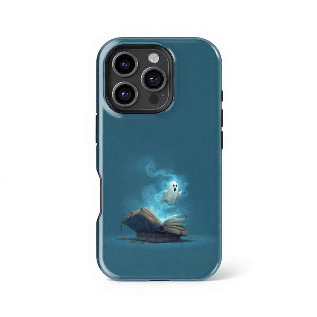 Charming Ghostly Book Illustration Tough Phone Case