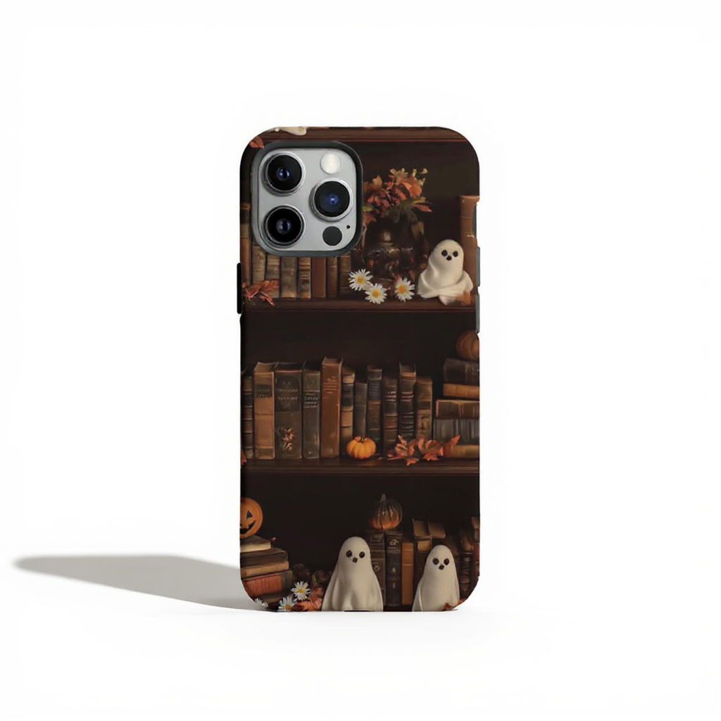 Charming Halloween Ghosts and Books Tough Phone Case