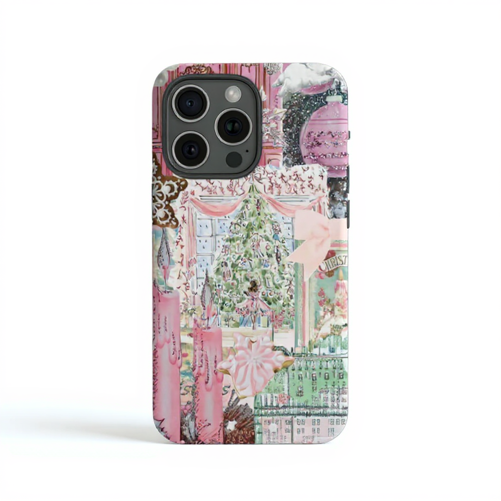 Charming Pink Floral Decor Tough Phone Case