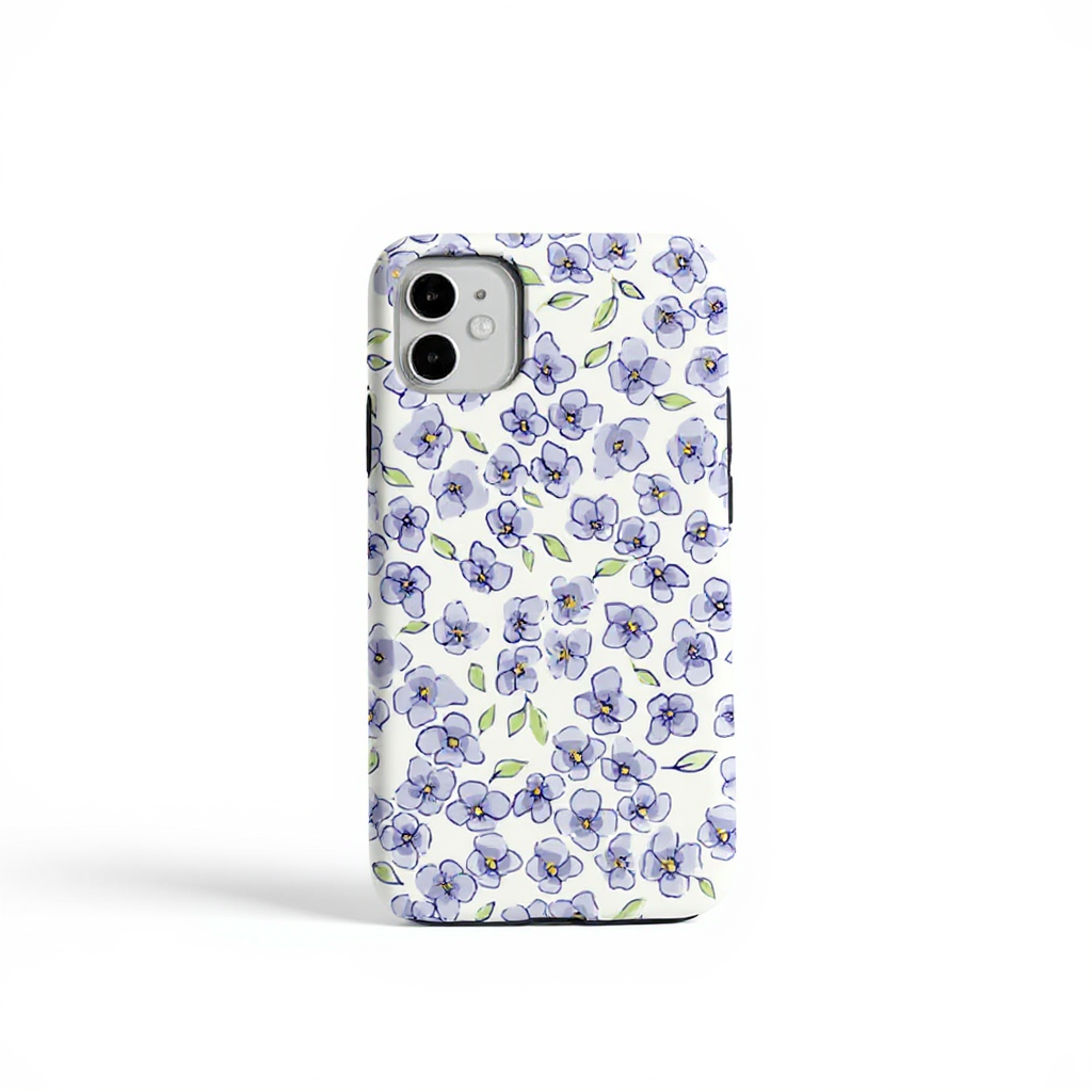 Charming Purple Floral Pattern Tough Phone Case