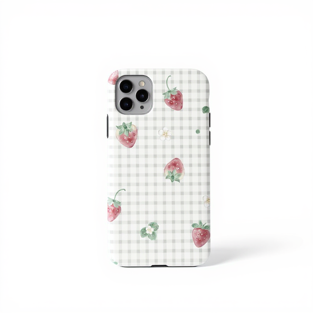 Charming Strawberry Pattern Tough Phone Case