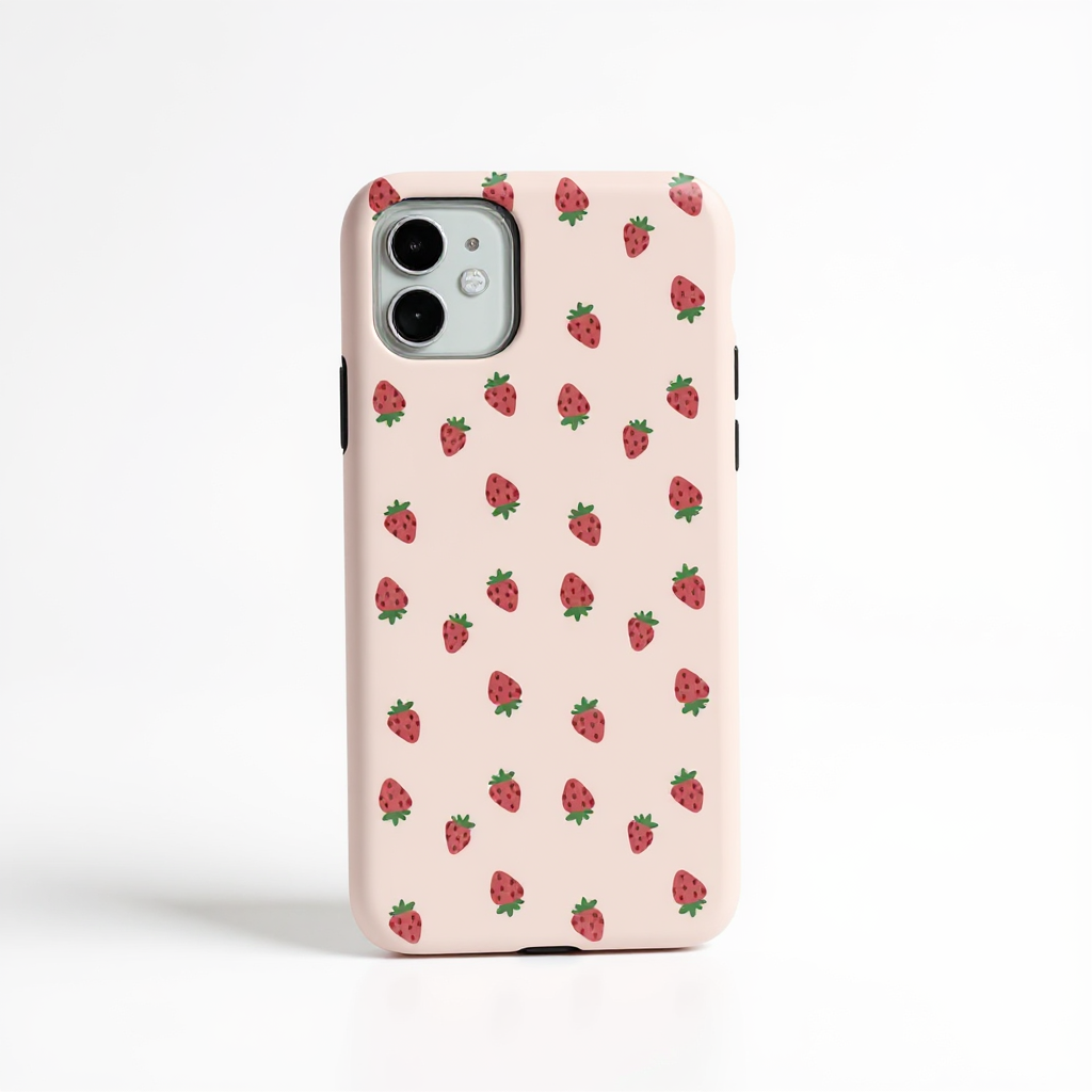Charming Strawberry Pattern Tough Phone Case