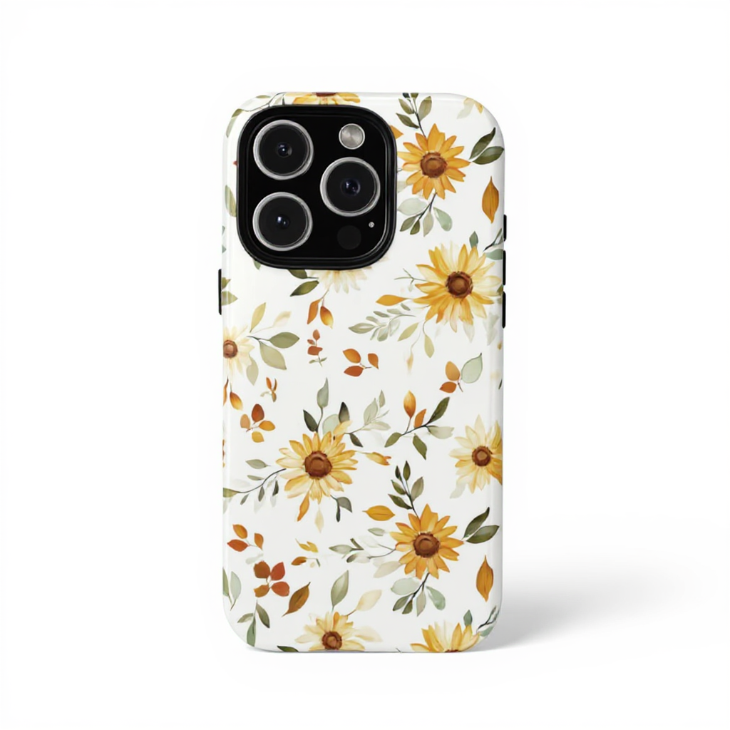 Charming Sunflower Floral Tough Phone Case