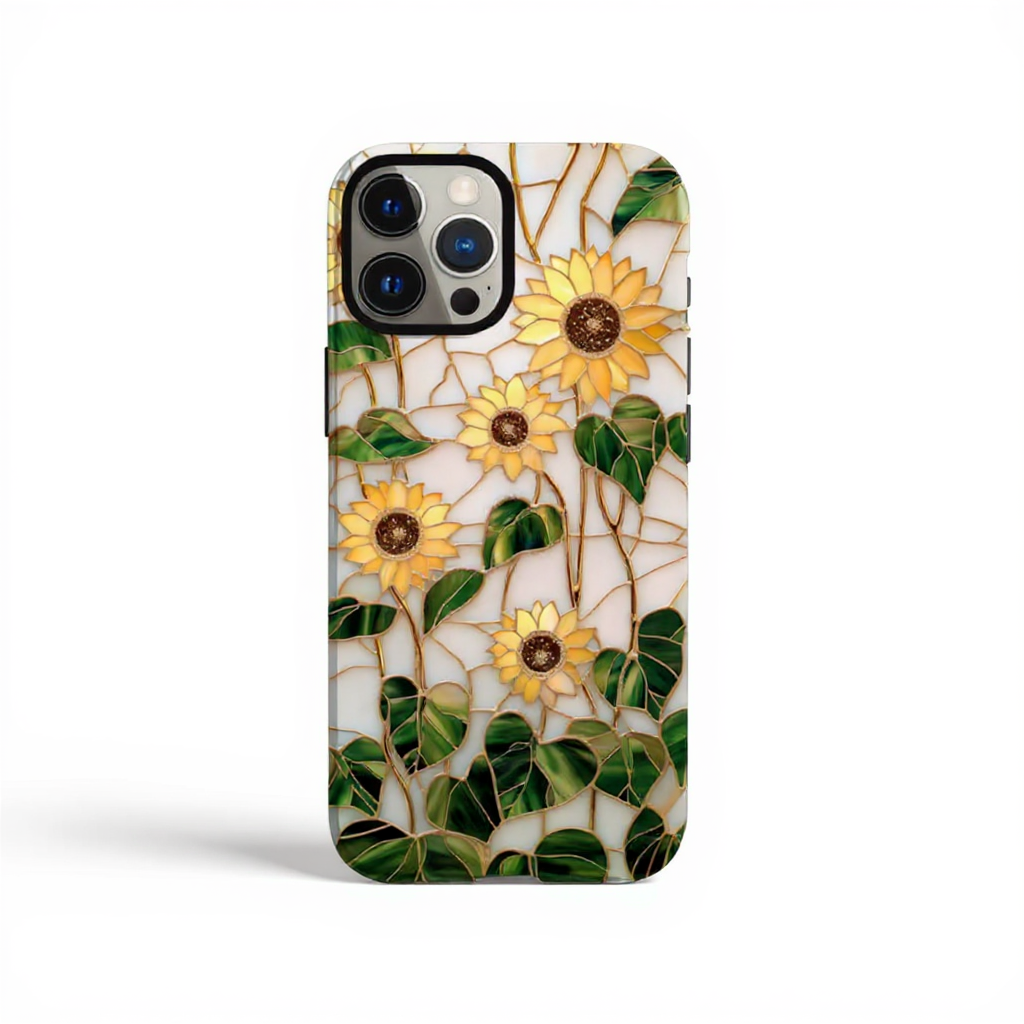 Charming Sunflower Mosaic Tough Phone Case