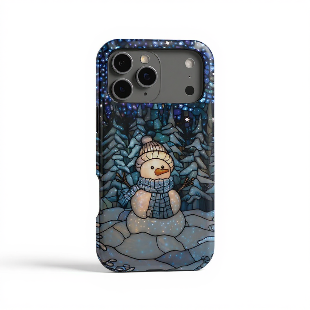 Charming Winter Snowman Design Tough Phone Case