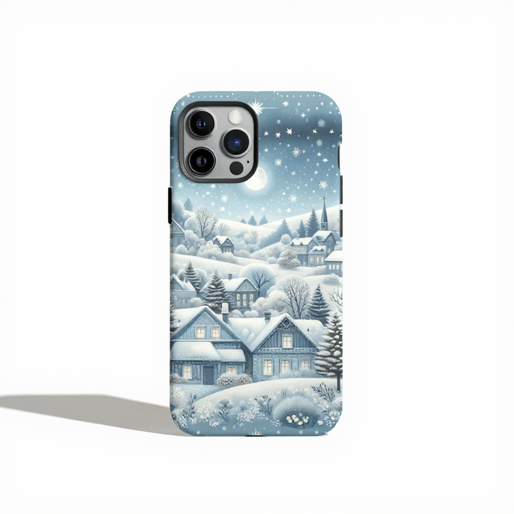 Charming Winter Village Scene Tough Phone Case