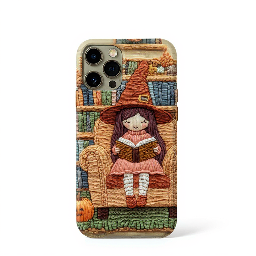 Charming Witch Reading on a Cozy Chair Tough Phone Case