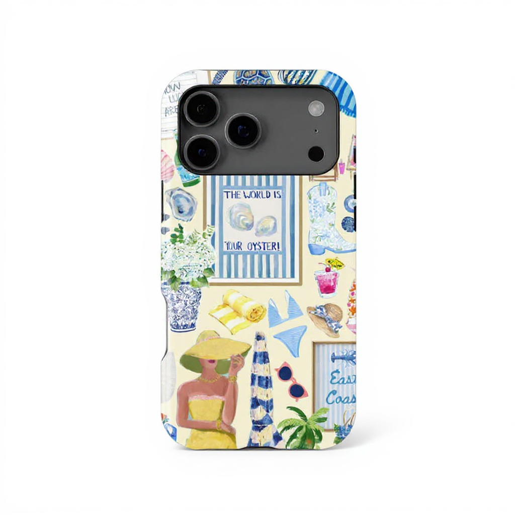 Chic Beach Vibes Art Tough Phone Case