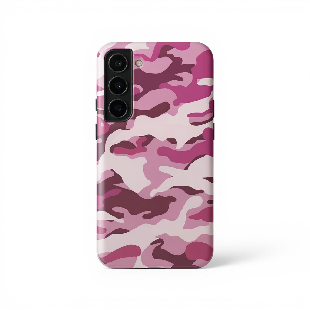 Chic Pink Camo Pattern Tough Phone Case