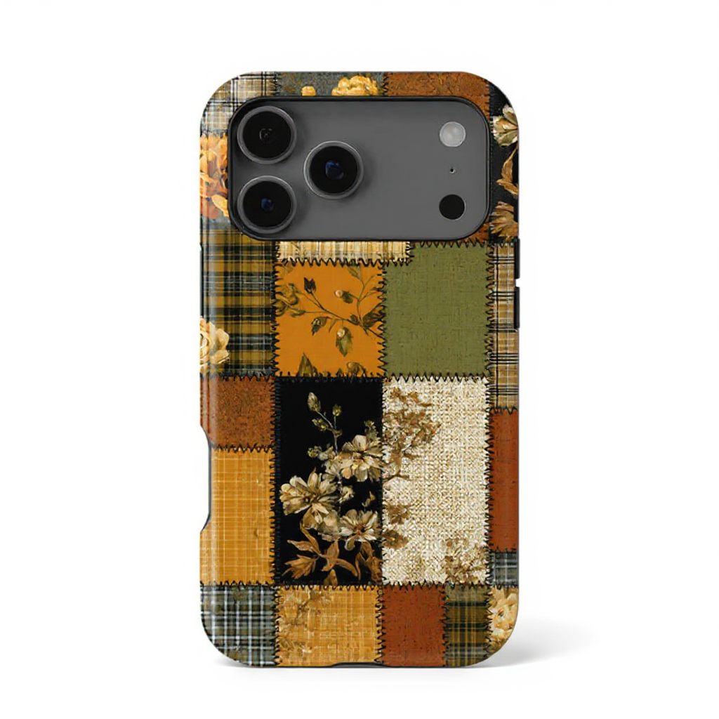 Chic Vintage Patchwork Design Tough Phone Case
