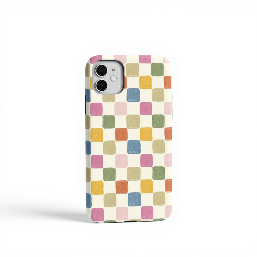 Colorful Checkerboard Design Tough Phone Case