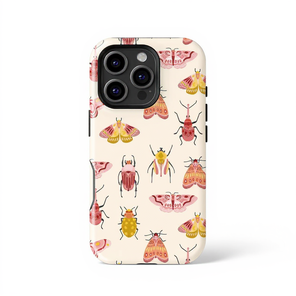Colorful Insect Pattern Tough Phone Case
