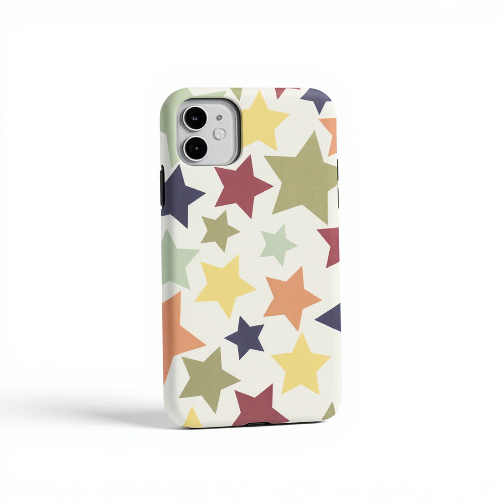 Colorful Multi-Star Design Tough Phone Case