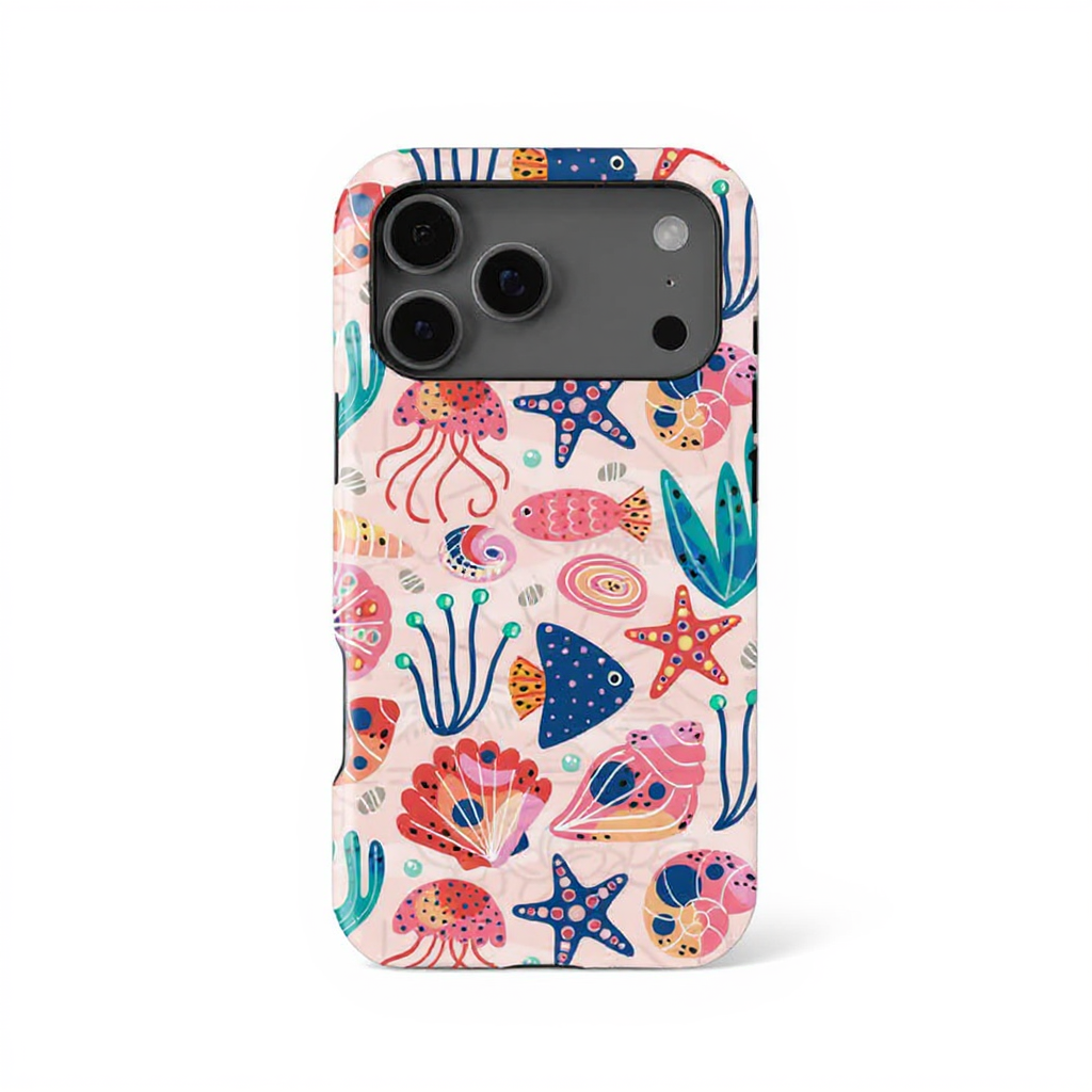 Colorful Ocean Life Art Tough Phone Case