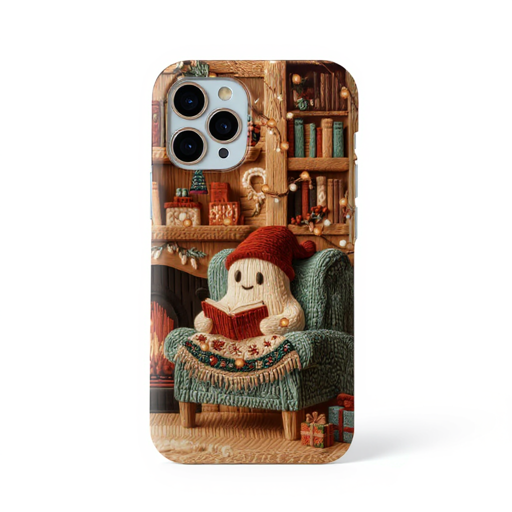 Cozy Holiday Reading Scene Tough Phone Case