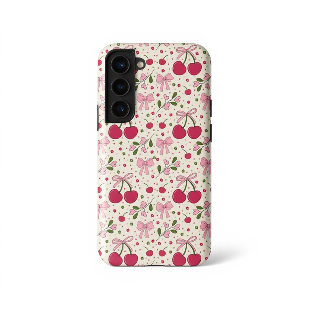 Cute Cherry Blossom Pattern Tough Phone Case