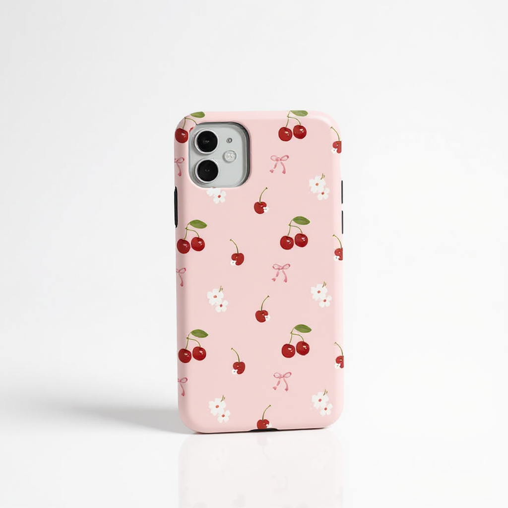 Cute Cherry Blossom Print Tough Phone Case