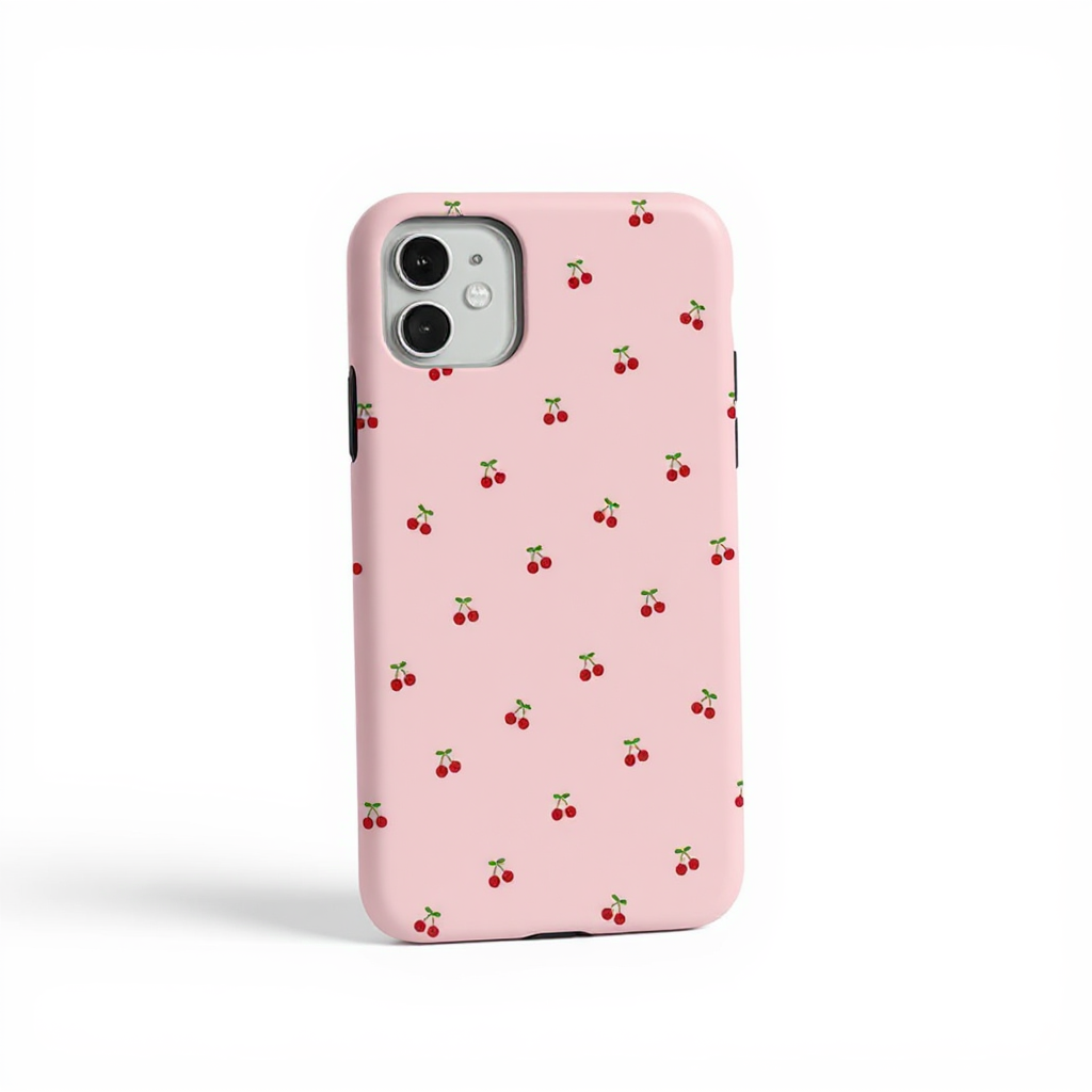 Cute Cherry Pattern Tough Phone Case