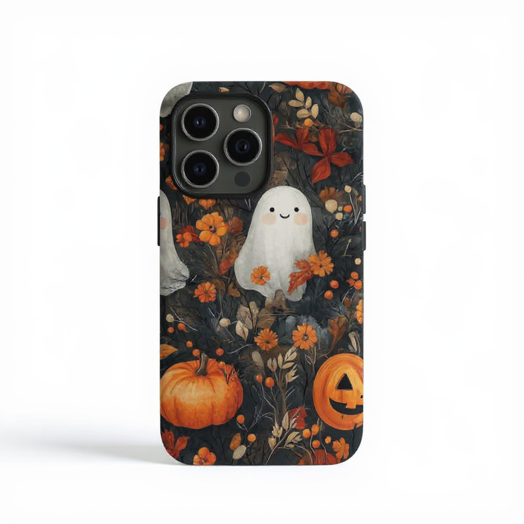 Cute Halloween Ghosts and Pumpkins Tough Phone Case