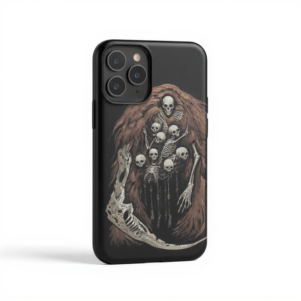 Dark Aesthetic Skeleton Art Tough Phone Case